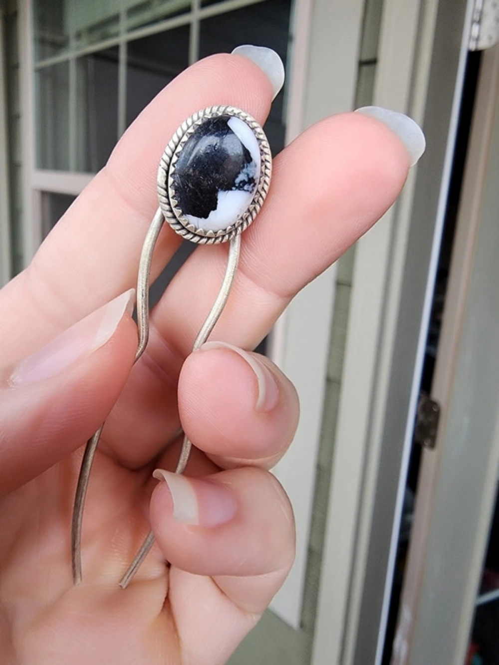 White Buffalo Hair Pin
